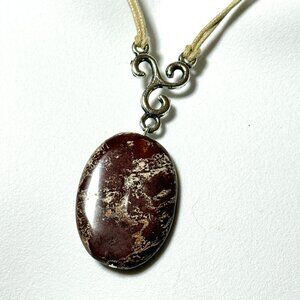 2/$20, Natural Earthy Brecciated Jasper Necklace, Genuine Gemstone Cord Necklace